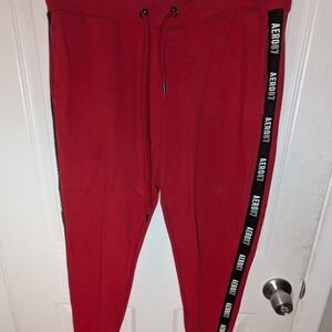 Aeropostale Vibrant Red Sweatpants with Logo Detail